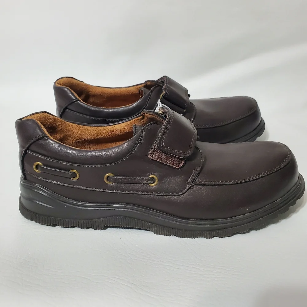 Childrens Place Brown Loafers Hook and Loop Shoes Boys Size 4